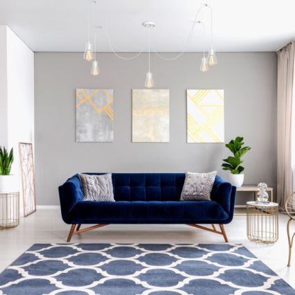 Candeeiro suspenso TUBE 5xE27/15W/230V aranha branco