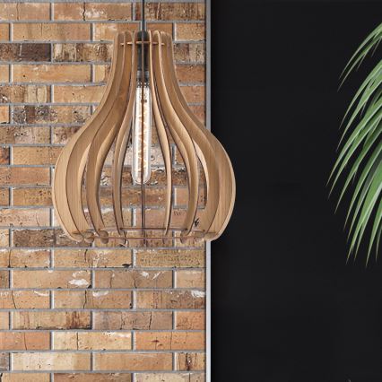 Candeeiro suspenso TUCCI 1xE27/60W/230V diâmetro 29 cm carvalho