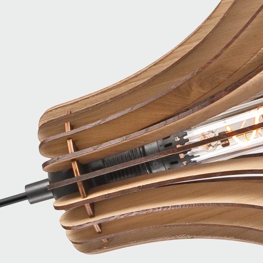 Candeeiro suspenso TUCCI 1xE27/60W/230V diâmetro 29 cm carvalho