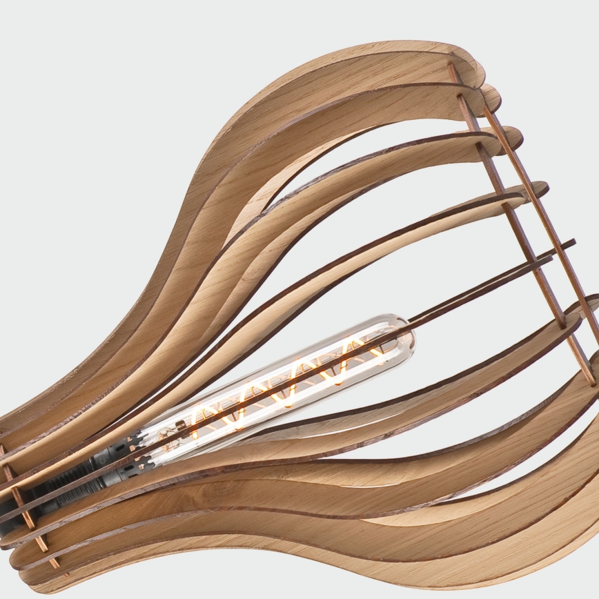 Candeeiro suspenso TUCCI 1xE27/60W/230V diâmetro 29 cm carvalho