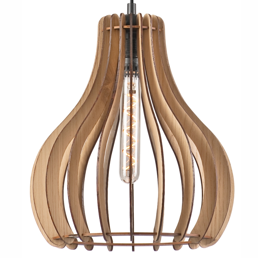 Candeeiro suspenso TUCCI 1xE27/60W/230V diâmetro 29 cm carvalho