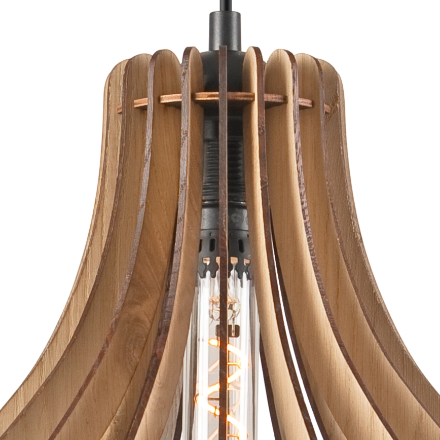 Candeeiro suspenso TUCCI 1xE27/60W/230V diâmetro 29 cm carvalho