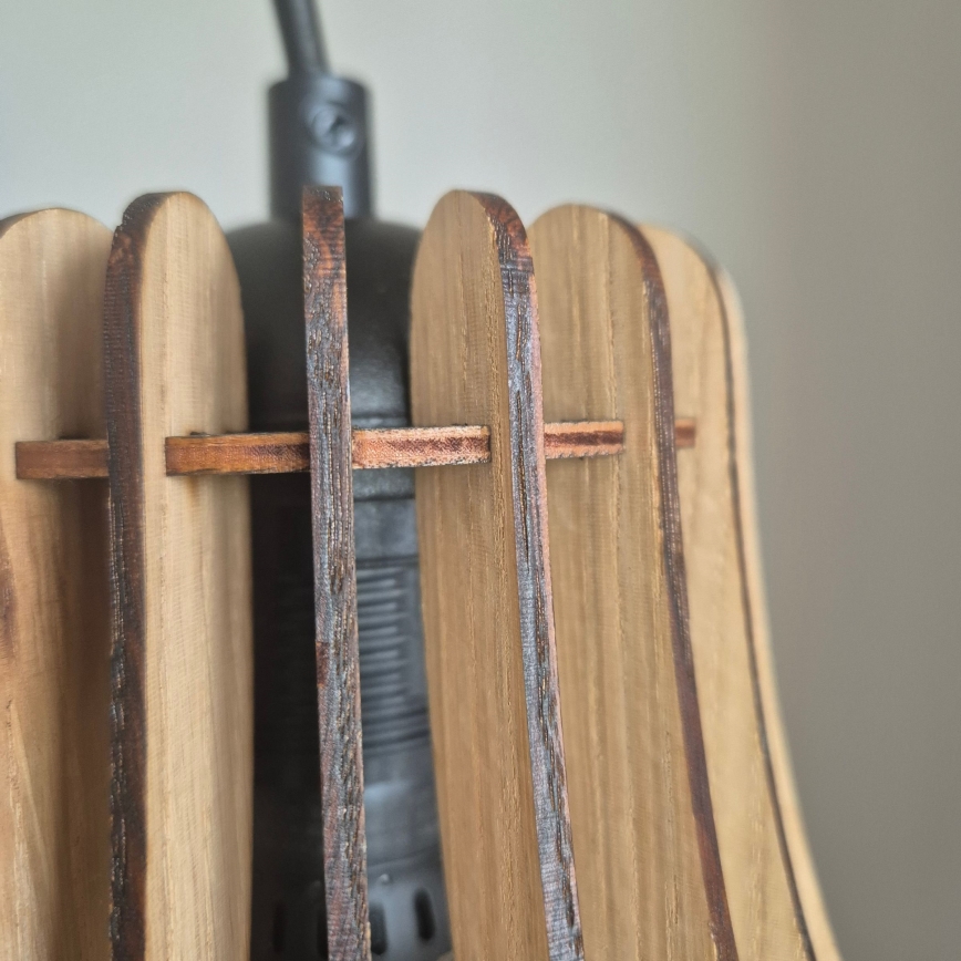 Candeeiro suspenso TUCCI 1xE27/60W/230V diâmetro 29 cm carvalho