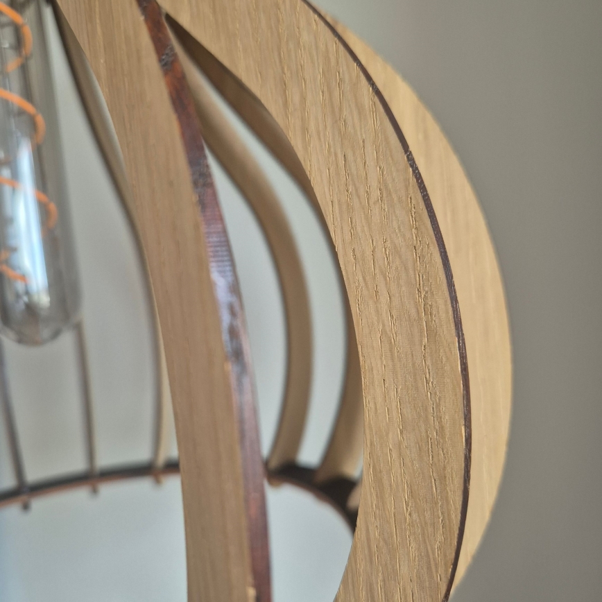 Candeeiro suspenso TUCCI 1xE27/60W/230V diâmetro 29 cm carvalho