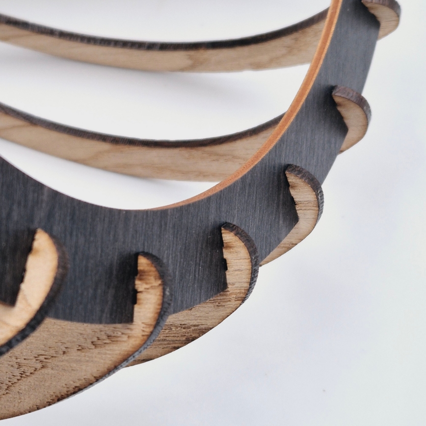 Candeeiro suspenso TUCCI 3xE27/15W/230V carvalho/preto