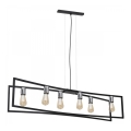 Candeeiro suspenso TUNJA 6xE27/60W/230V preto/cromado brilhante