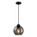 Candeeiro suspenso UNO 1xE27/60W/230V preto/fumado