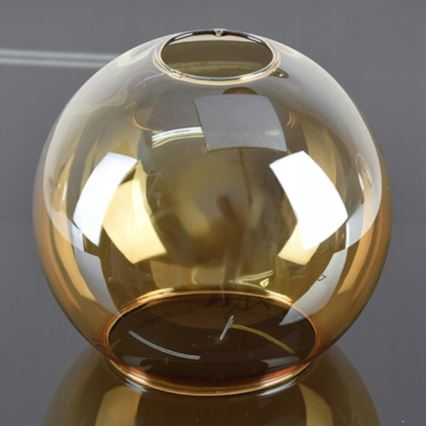 Candeeiro suspenso VASCO 6xE27/60W/230V preto/fumado bege