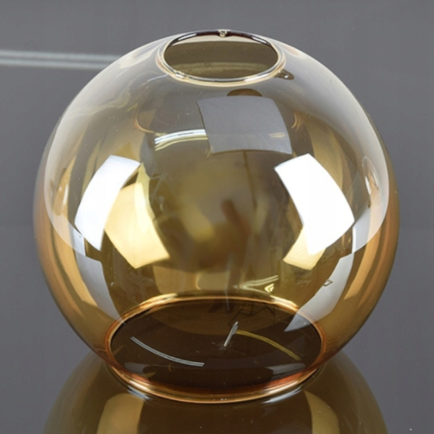 Candeeiro suspenso VASCO 6xE27/60W/230V preto/fumado bege