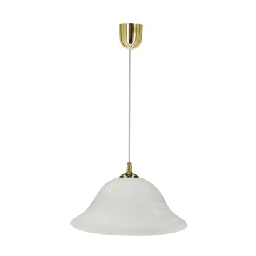 Candeeiro suspenso VERA 1xE27/60W/230V dourado/branco