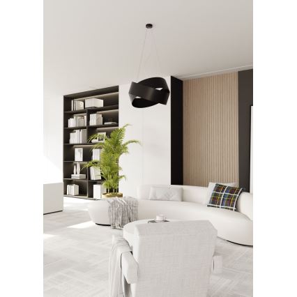 Candeeiro suspenso VIENO 3xE27/15W/230V preto