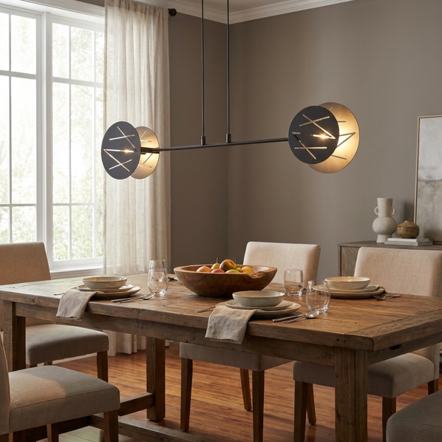 Candeeiro suspenso XOTIC 2xE27/15W/230V preto
