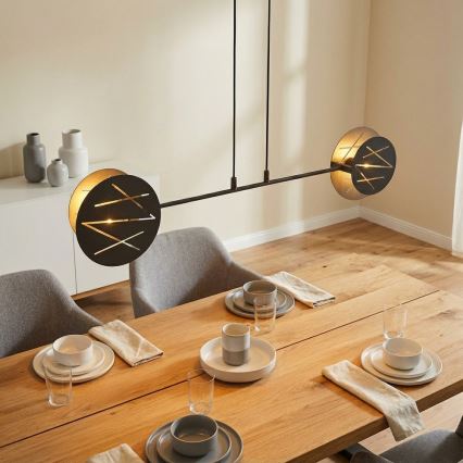 Candeeiro suspenso XOTIC 2xE27/15W/230V preto