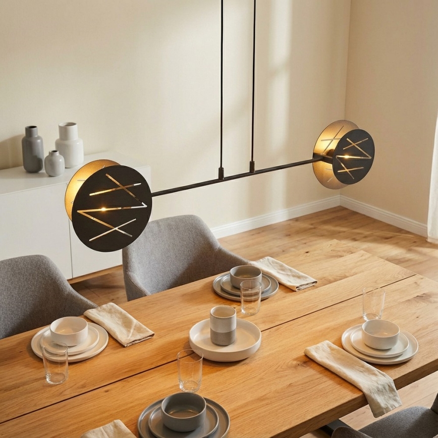 Candeeiro suspenso XOTIC 2xE27/15W/230V preto