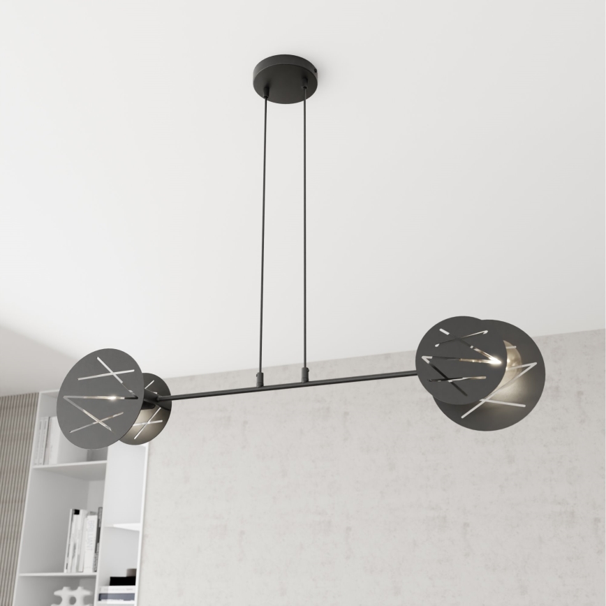 Candeeiro suspenso XOTIC 2xE27/15W/230V preto