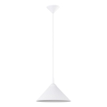 Candeeiro suspenso ZUMA 1xE27/15W/230V diâmetro 30 cm branco