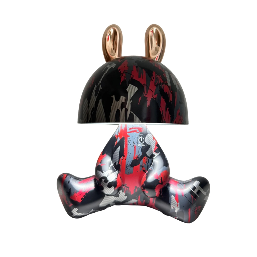 Candeeiro tátil infantil LED com regulação LED FANCY LED/2,5W/3,7V preto/vermelho