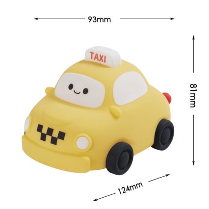 Candeeiro tátil infantil LED regulável TAXI LED/1W/5V USB 1200 mAh amarelo