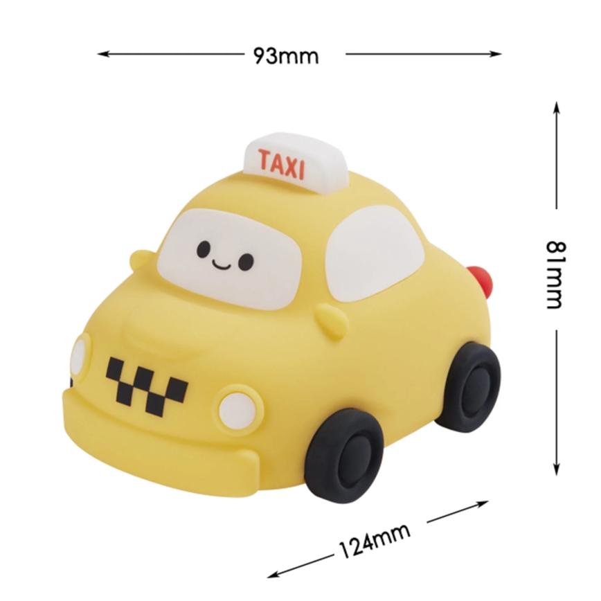 Candeeiro tátil infantil LED regulável TAXI LED/1W/5V USB 1200 mAh amarelo