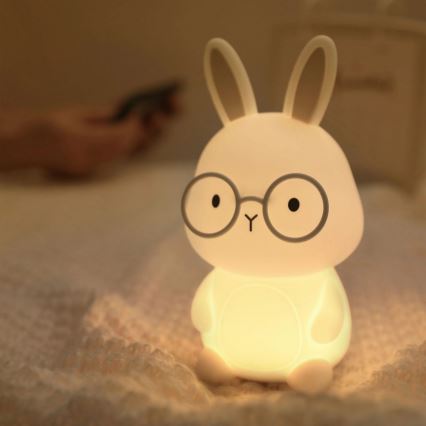 Candeeiro tátil infantil LED RGBW regulável FLORKA LED/1W/5V USB 1200 mAh cinzento