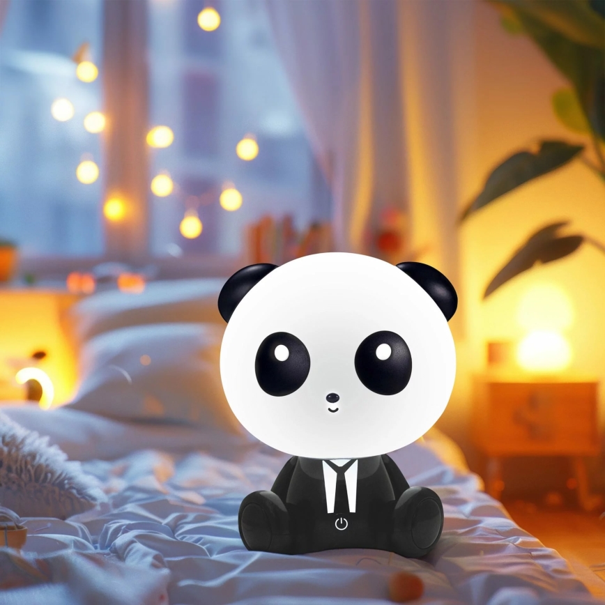 Candeeiro tátil regulável para crianças PANDA LED/2,5W/3,7V 1200 mAh