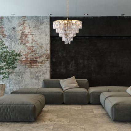 Candelabro de cristal de corrente CHELSEA 6xE14/40W/230V