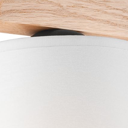 Candelabro fixo ANDREA 3×E27/60W/230V Carvalho/Branco