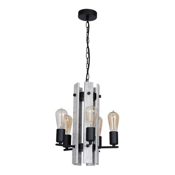 Candelabro GERA 5xE27/60W/230V preto antigo