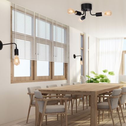 Candelabro integrado BRENDA 3xE27/60W/230V preto