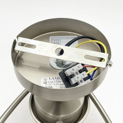 Candelabro integrado DONNA 3xE27/60W/230V níquel