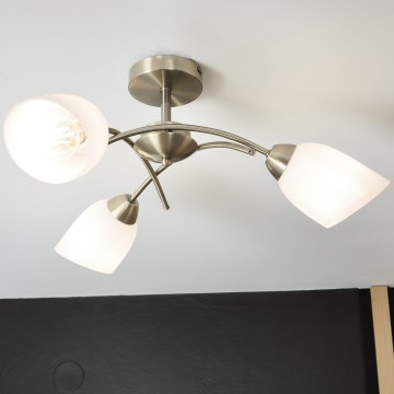 Candelabro integrado DONNA 3xE27/60W/230V pátina