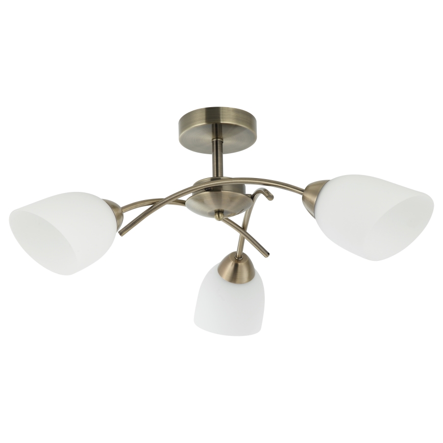 Candelabro integrado DONNA 3xE27/60W/230V pátina
