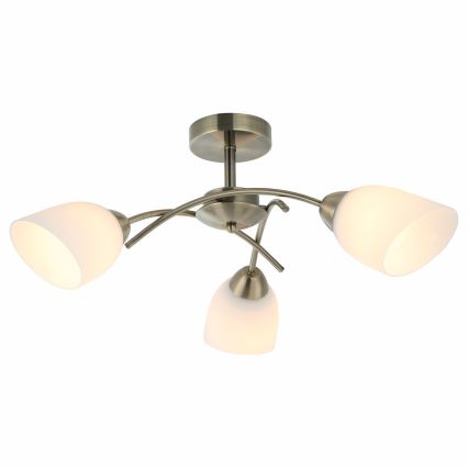 Candelabro integrado DONNA 3xE27/60W/230V pátina