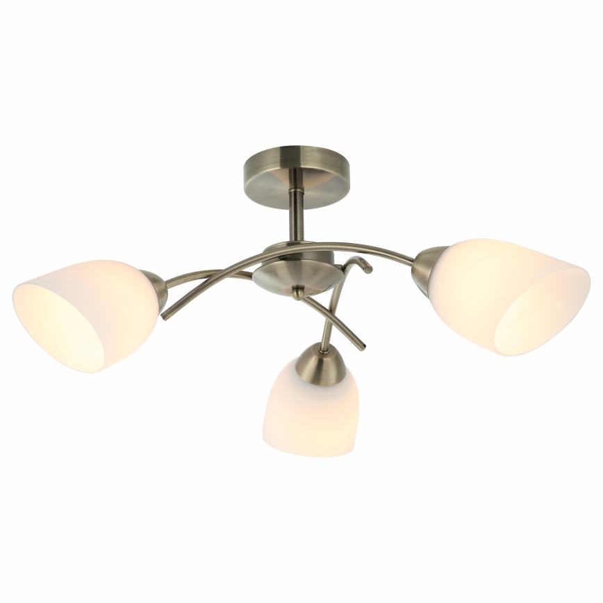 Candelabro integrado DONNA 3xE27/60W/230V pátina