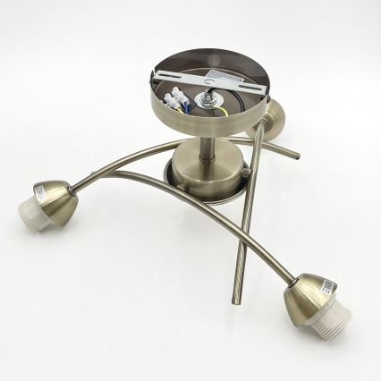 Candelabro integrado DONNA 3xE27/60W/230V pátina
