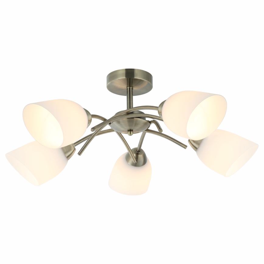 Candelabro integrado DONNA 5xE27/60W/230V pátina