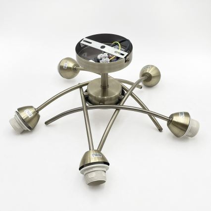 Candelabro integrado DONNA 5xE27/60W/230V pátina