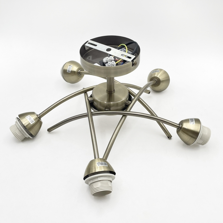 Candelabro integrado DONNA 5xE27/60W/230V pátina