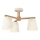 Candelabro integrado ELLIE 3xE27/15W/230V creme/carvalho