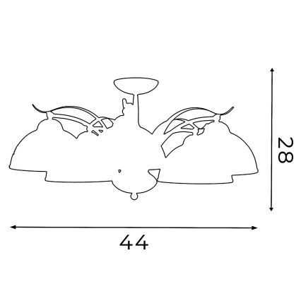 Candelabro integrado KORFU 5xE27/60W/230V