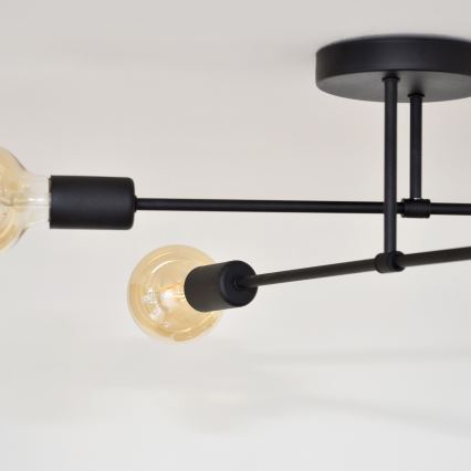 Candelabro integrado LED CAMBRIDGE 4xE27/8W/230V preto