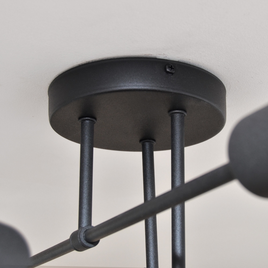 Candelabro integrado LED CAMBRIDGE 6xE27/8W/230V preto