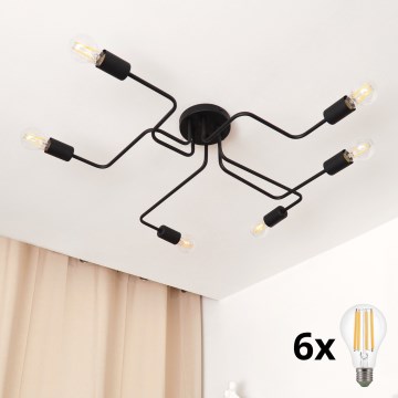 Candelabro integrado LED TUBE 6xE27/15W/230V