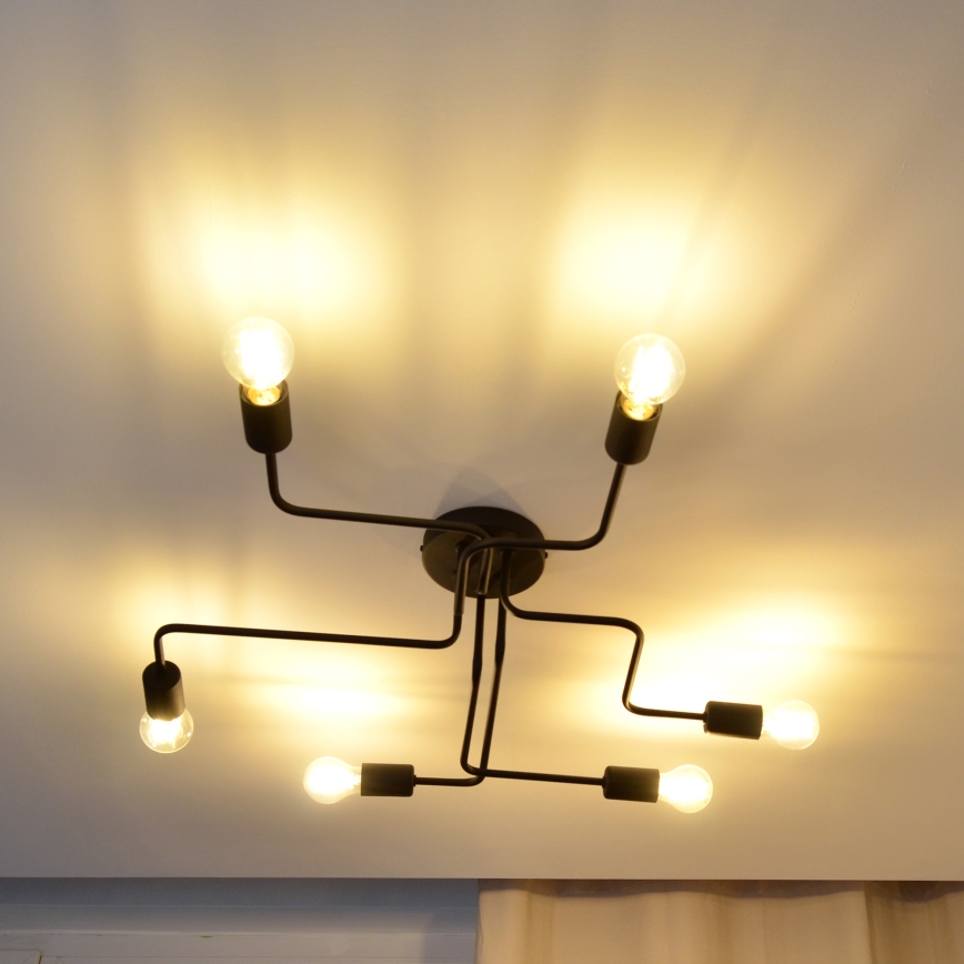 Candelabro integrado LED TUBE 6xE27/15W/230V