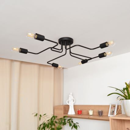 Candelabro integrado LED TUBE 6xE27/15W/230V