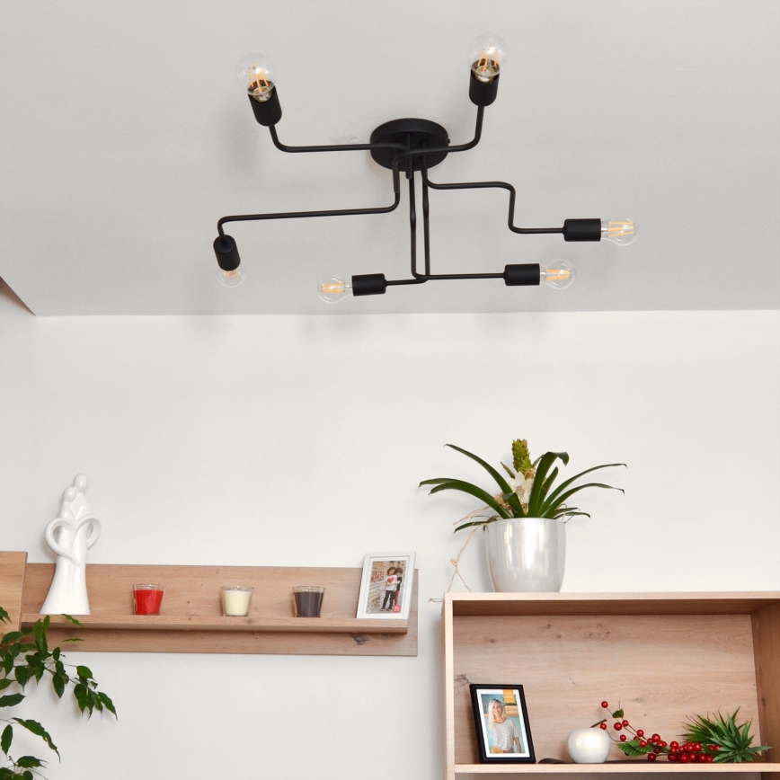 Candelabro integrado LED TUBE 6xE27/15W/230V