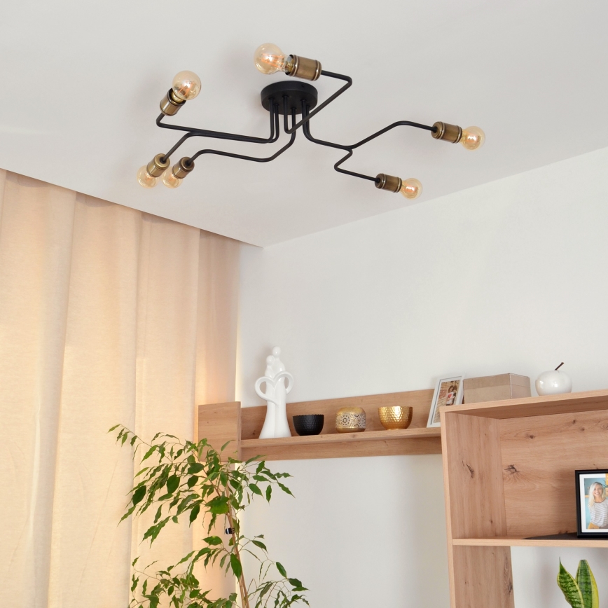 Candelabro integrado LED TUBE 6xE27/15W/230V