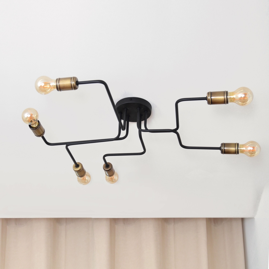 Candelabro integrado LED TUBE 6xE27/15W/230V