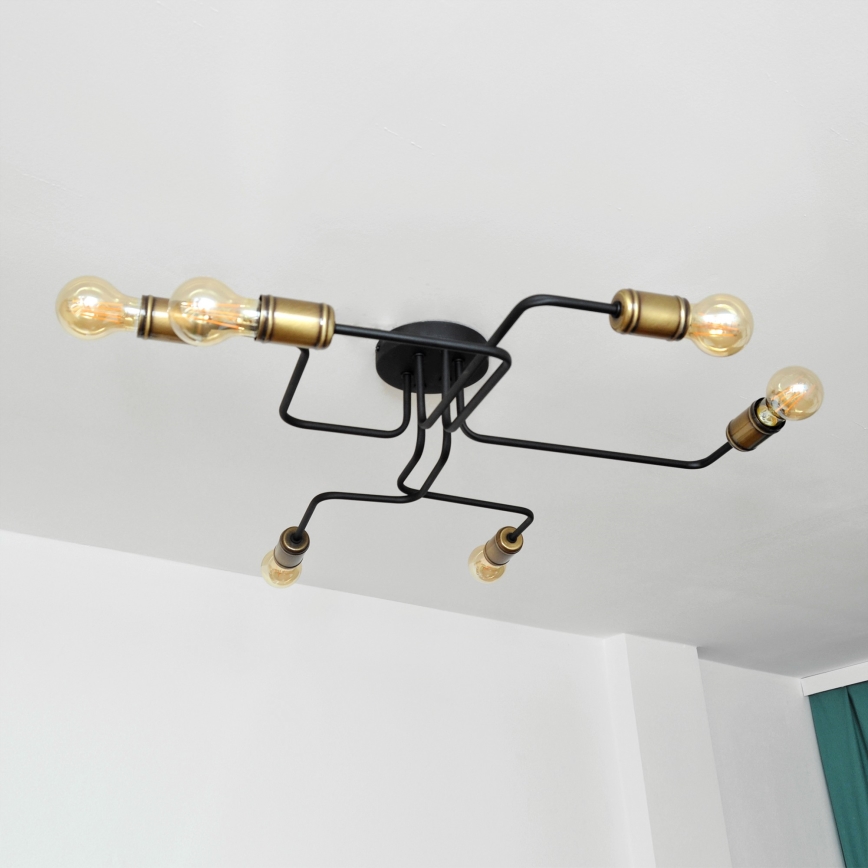 Candelabro integrado LED TUBE 6xE27/15W/230V