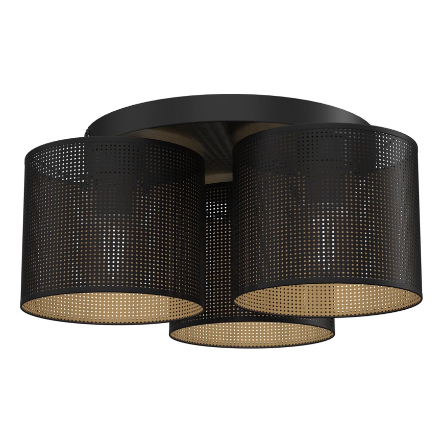 Candelabro integrado LOFT SHADE 3xE27/60W/230V preto/dourado